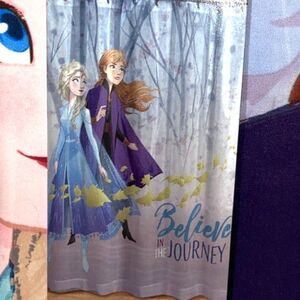 NEW - Disney Frozen Fabric Shower Curtain Featuring Anna and Elsa 72x72 Inches